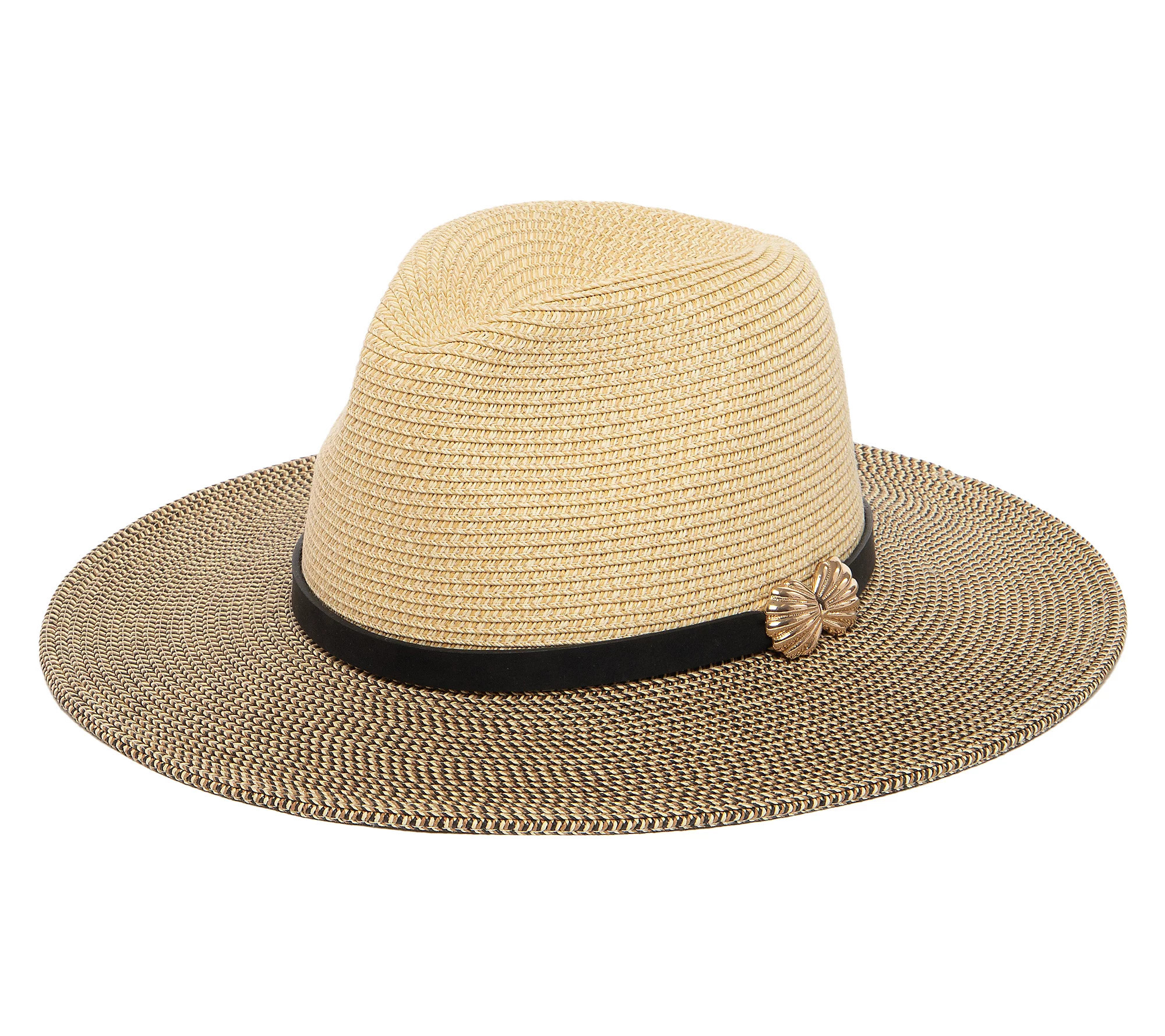 San Diego Hat Co. Seaside Two-Tone Ultrabraid Fedora | QVC