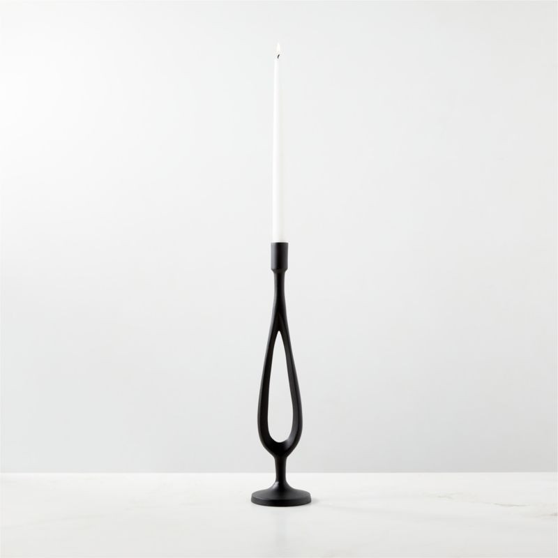 Atura Black Taper Candle Holder Medium | CB2 | CB2