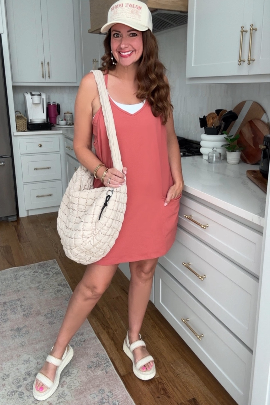 Wearing a medium in this comfy Amazon dress with built in shorts! 
.


#LTKSeasonal #LTKActive #LTKOver40