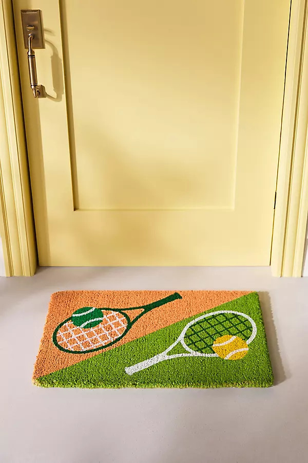 Tennis Coir Printed Doormat | Anthropologie (US)