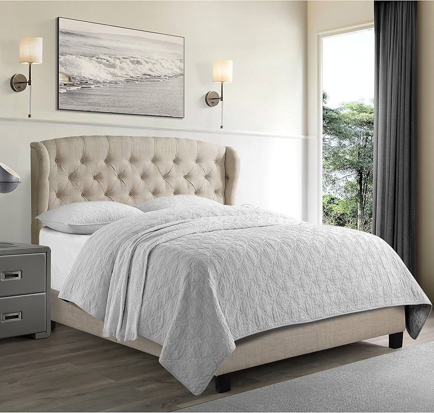 Rosevera Issac Bed with Signature Design Adjustable Headboard and Button Tufting Bed Frame,Queen,... | Amazon (US)