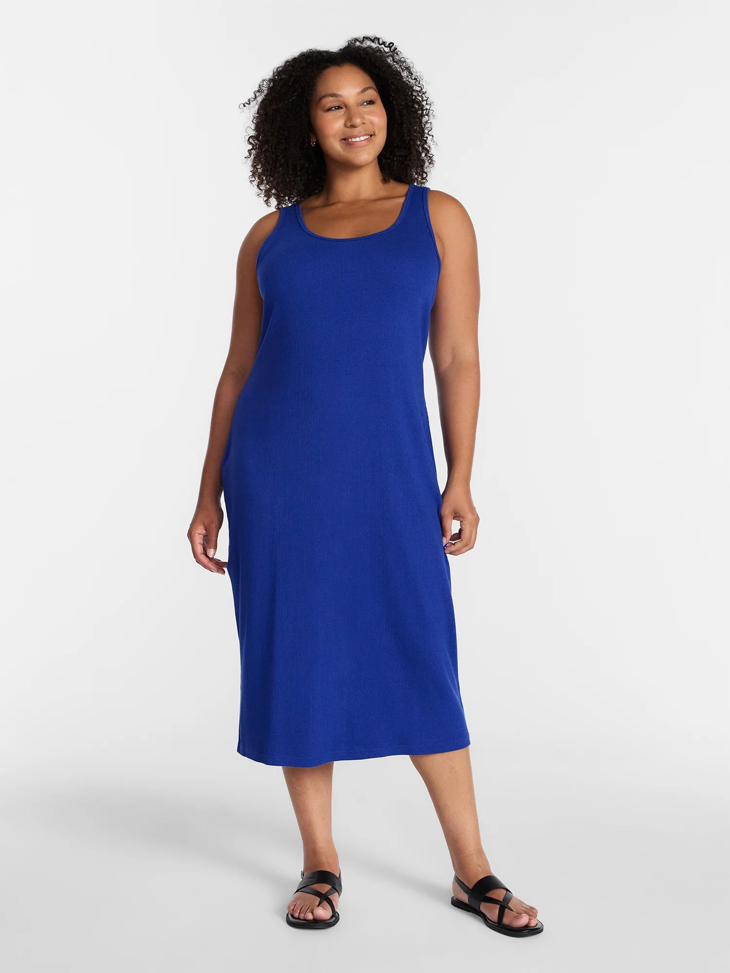 Terra & Sky Women's Plus Sleeveless Ribbed Mini Dress , Sizes 0X-5X | Walmart (US)