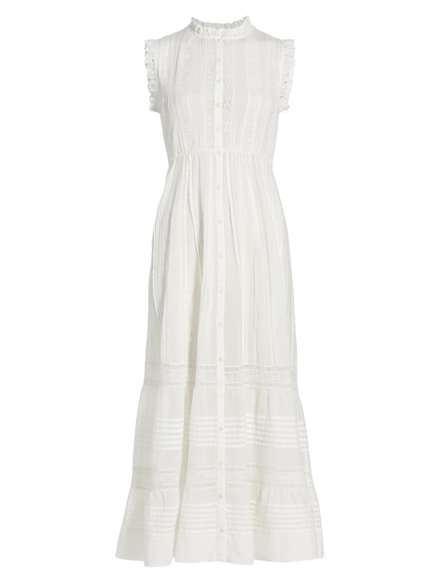 Women's Helaine Lace Maxi Dress - Salt - Size Large | Saks Fifth Avenue