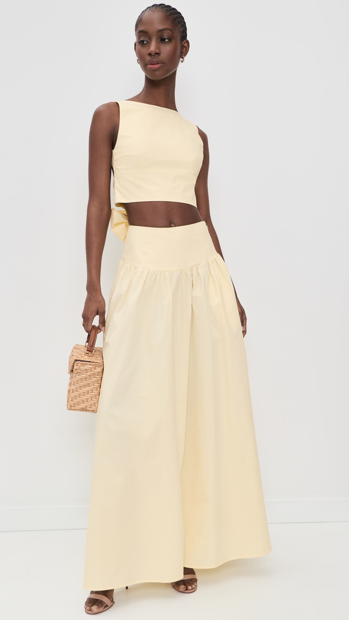 Poplin Dropped Waist Skirt | Shopbop