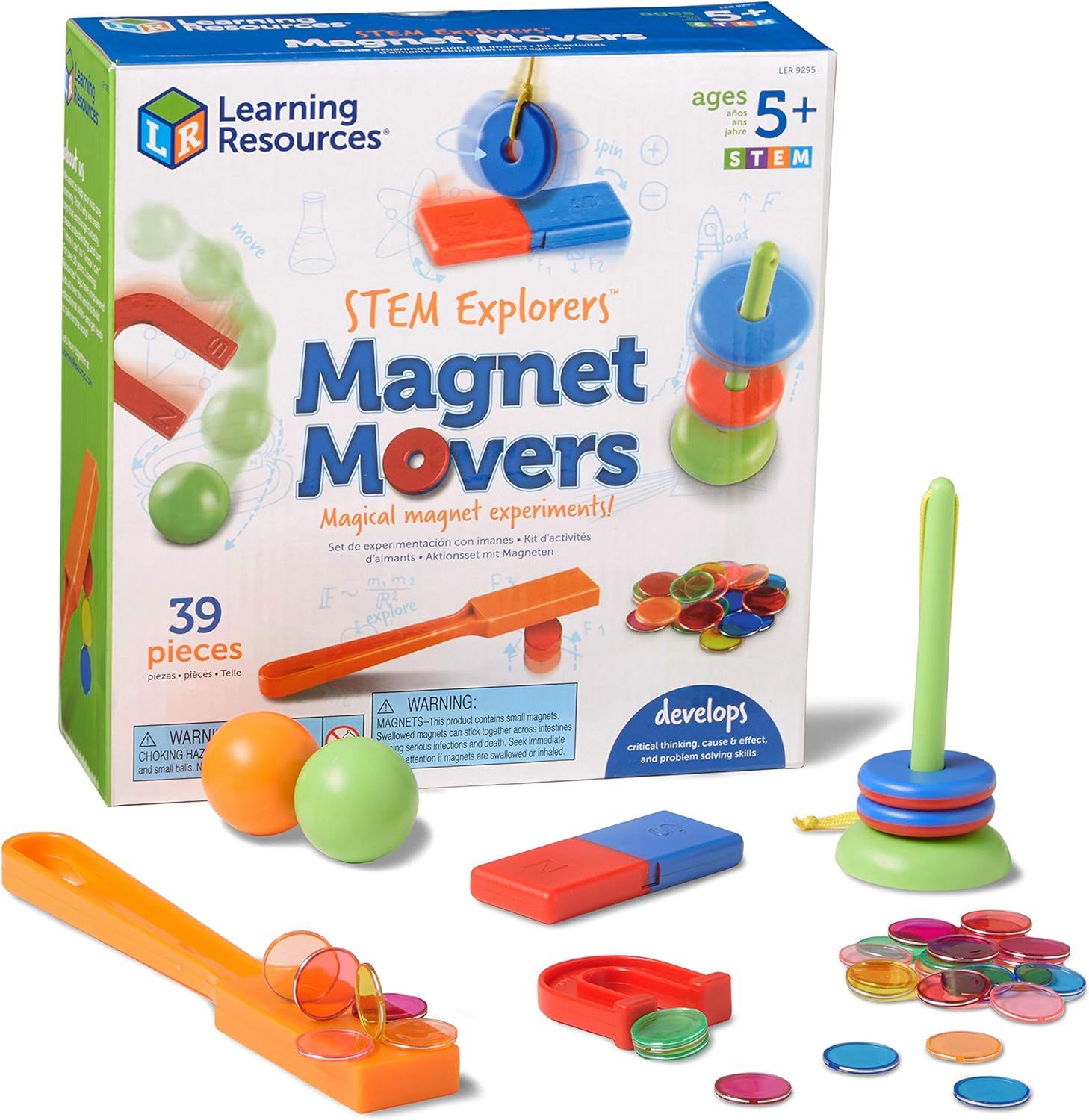 Learning Resources STEM Explorers -Ages 5+,39 Pieces, Magnet Movers, Critical Thinking Skills, ST... | Amazon (US)