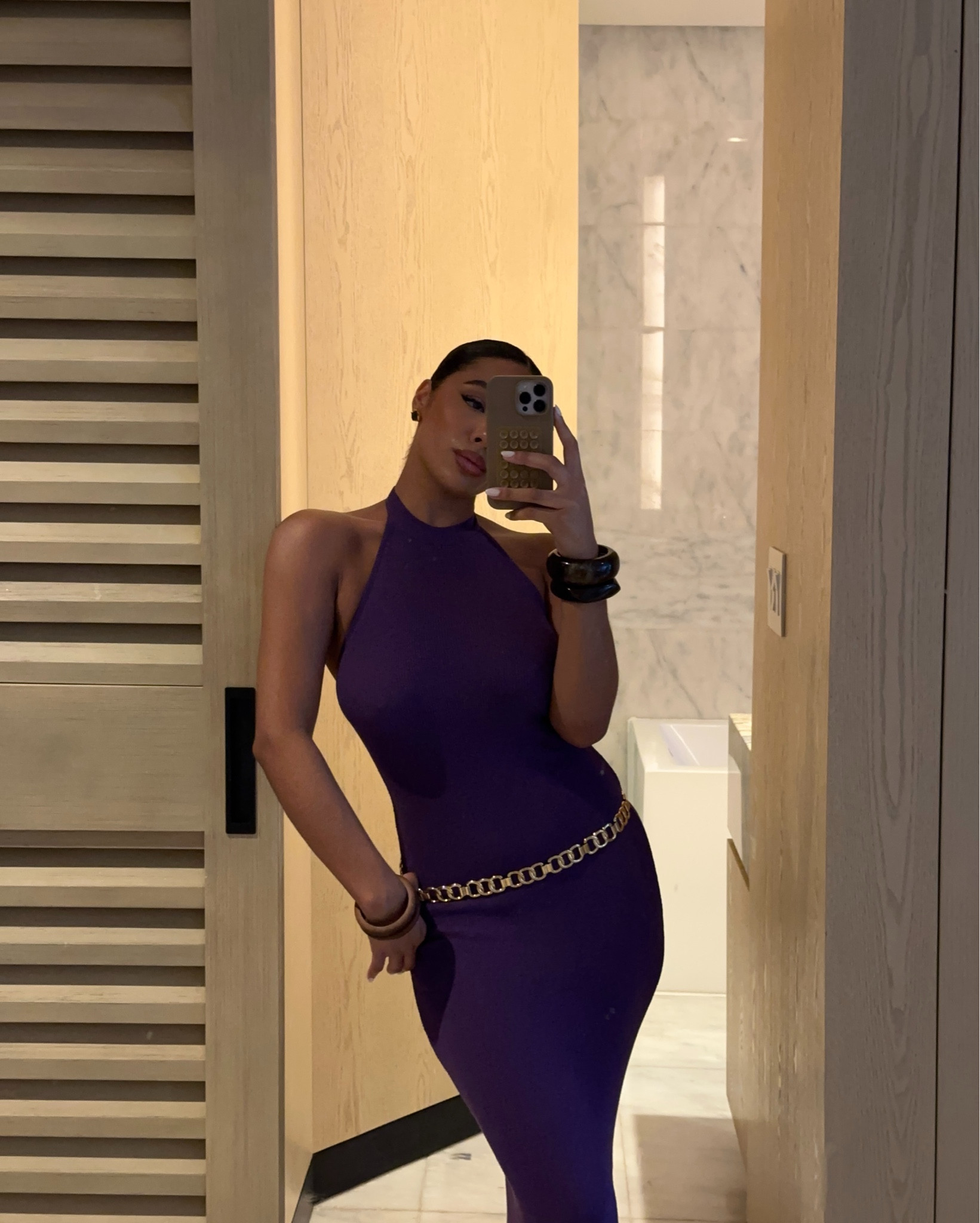 🏷️ maxi dress, purple maxi dress, holiday dress, holiday outfit, holiday, vacation dress, chain belt, gold chain belt, meshki, vintage, bangles 

#LTKeurope #LTKsummer #LTKuk