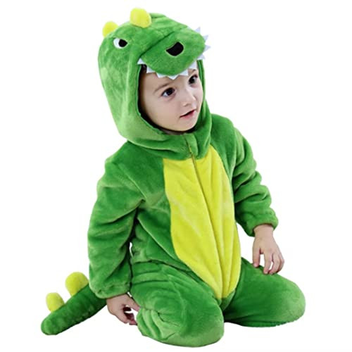 QIAONIUNIU Halloween Baby Green Dinosaur Costumes Toddler Outfit Infants Cosplay Romper 3-4 Years | Amazon (US)