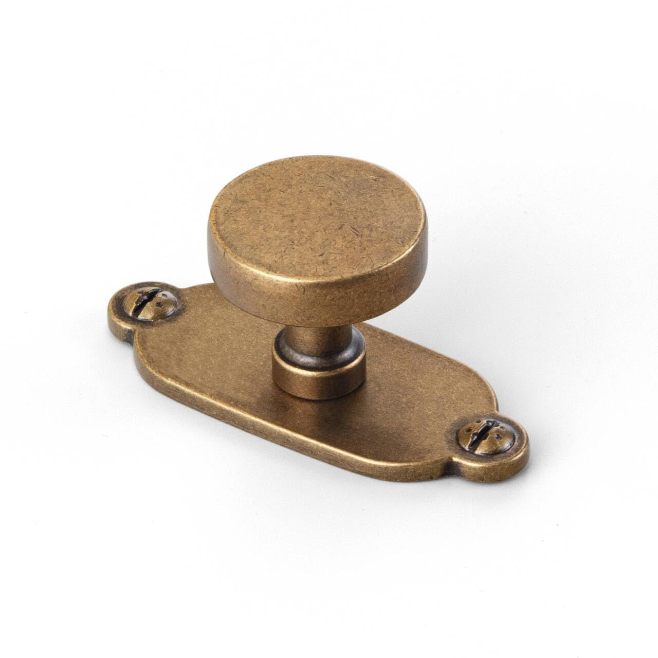 Goo-Ki 6 Pack Antique Brass Cabinet Drawer Knob with Backplate - Zinc Alloy Retro Brass Bar Knobs... | Amazon (US)