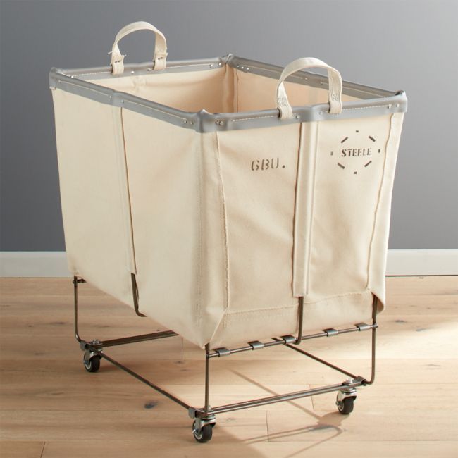 Steele Â® Canvas Large Elevated Laundry Basket | Crate & Barrel
