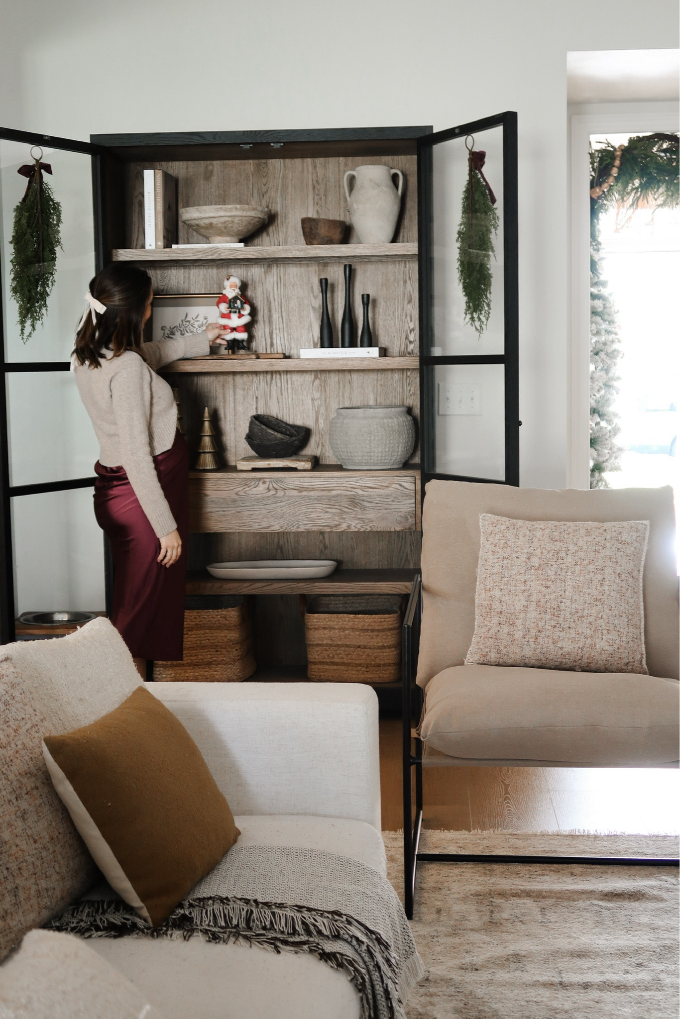 Styling my curio cabinet for Christmas is my fav thing to do!! 

Some of these items are from an antique store, but I have linked similar options for you!!

Organic modern home, Christmas styling, Christmas home styling, organic modern home at Christmas, curio cabinet styling, Christmas styling, Christmas decor. 

#LTKSeasonal #LTKHoliday #LTKHome
