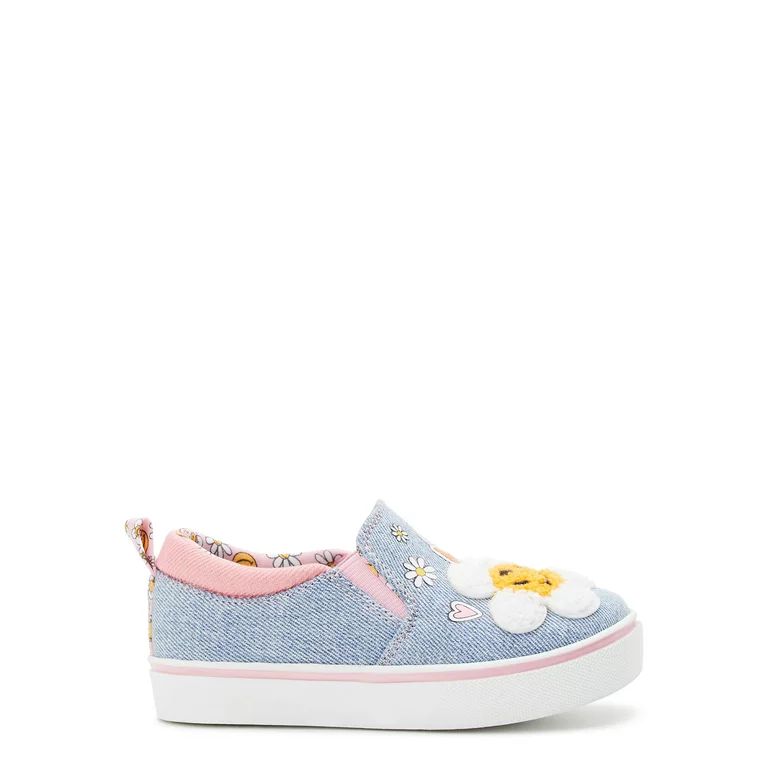 Wonder Nation Toddler Girl Denim Patch Twin Gore Shoe, Sizes 7-12 | Walmart (US)