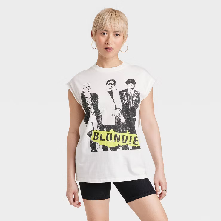 Women's Blondie Graphic Muscle Tank Top - White | Target