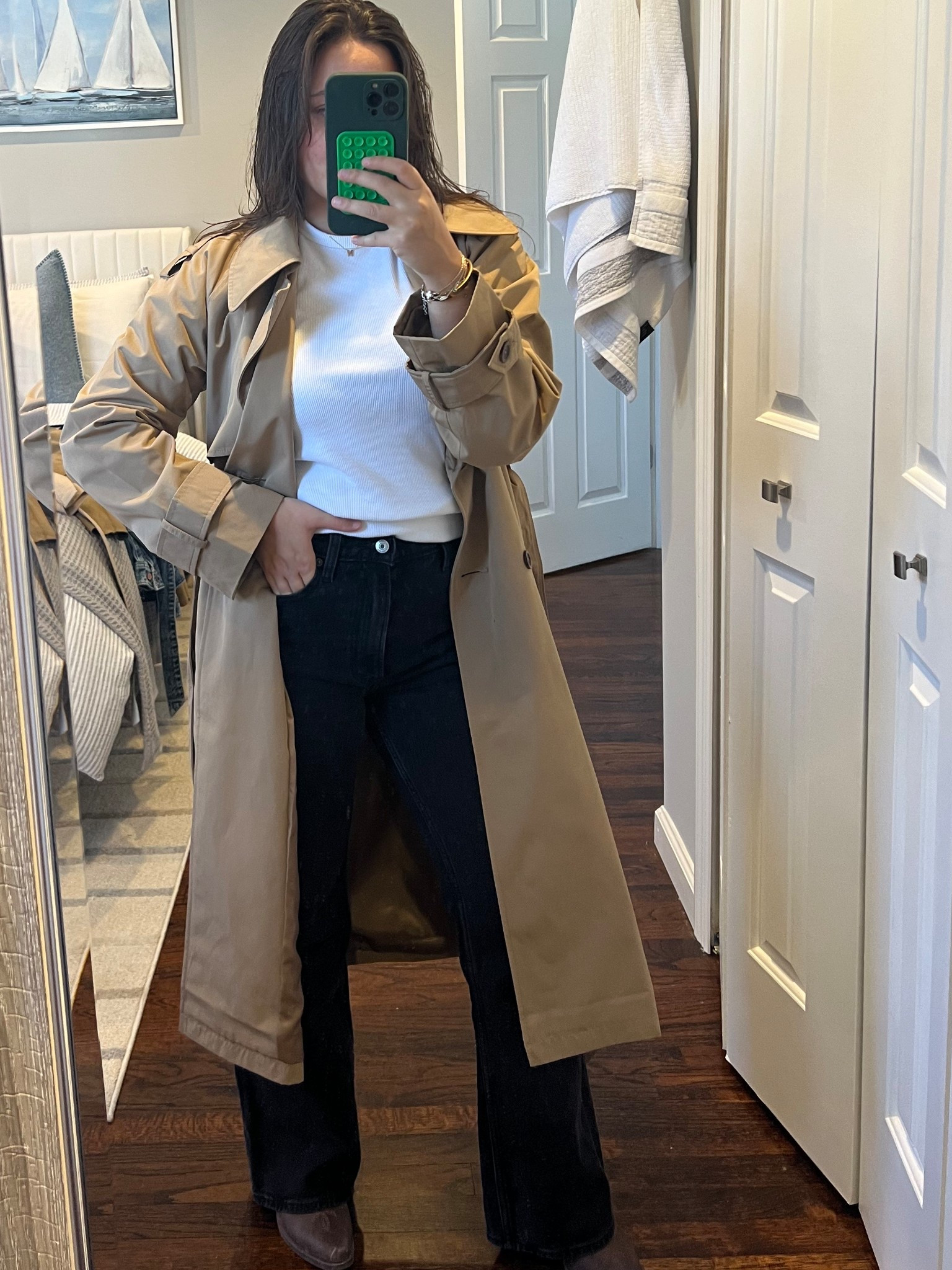 Trench coat
Cowboy boots
Spring outfit 


#LTKSpringSale