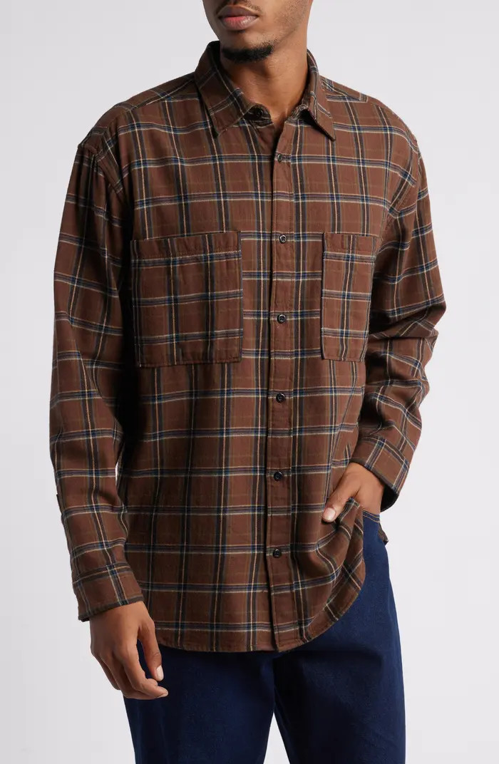Plaid Cotton Flannel Button-Up Shirt | Nordstrom