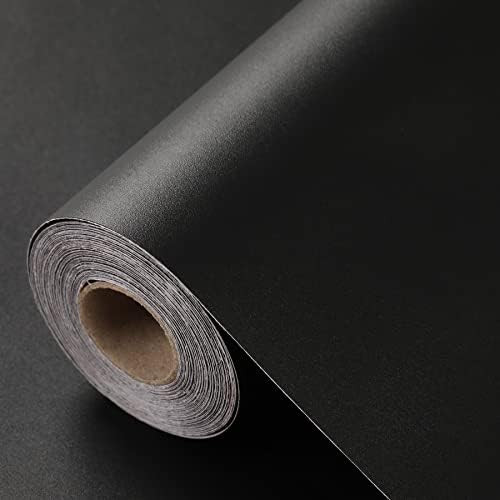 Yancorp Matte Black Wallpaper Plain Vinyl Film Self-Adhesive Shelf Liner Drawer Peel-Stick Deskto... | Amazon (US)