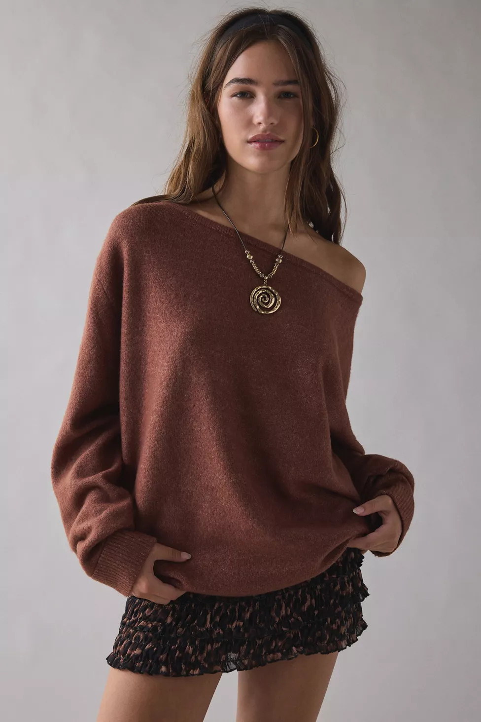 UO Nola Oversized Off-The-Shoulder Sweater | Urban Outfitters (US and RoW)
