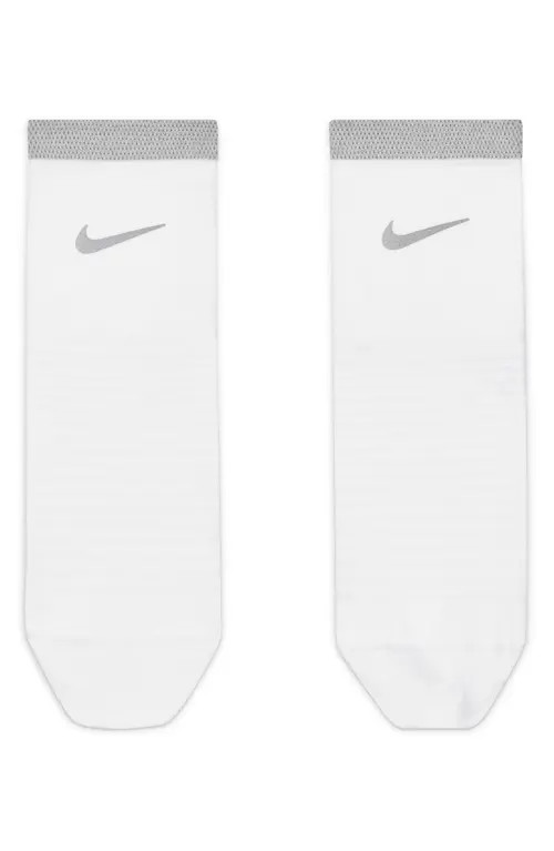 Nike Spark Lightweight Ankle Socks in White/Reflect Silver at Nordstrom, Size Medium | Nordstrom