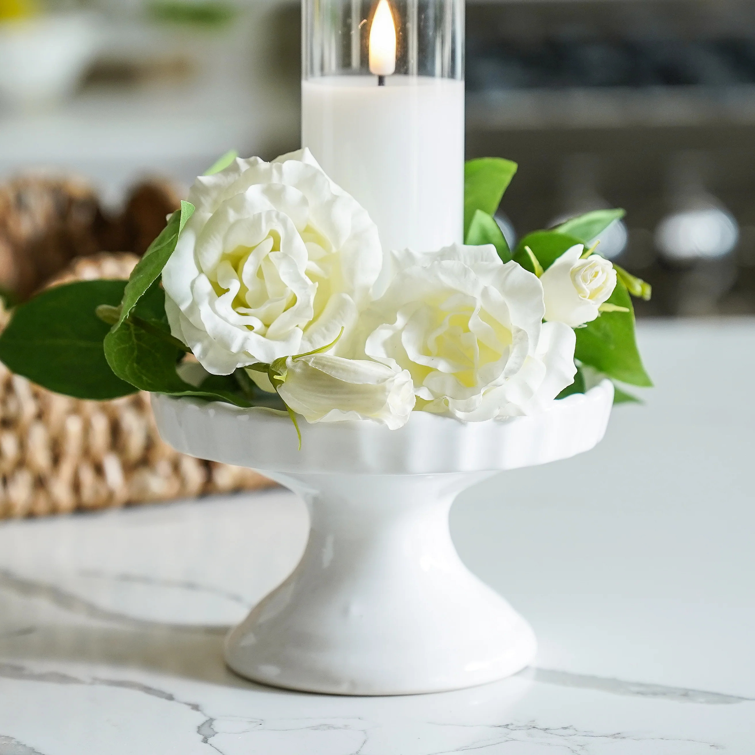 Real Touch Rose Stem | White | MJHome