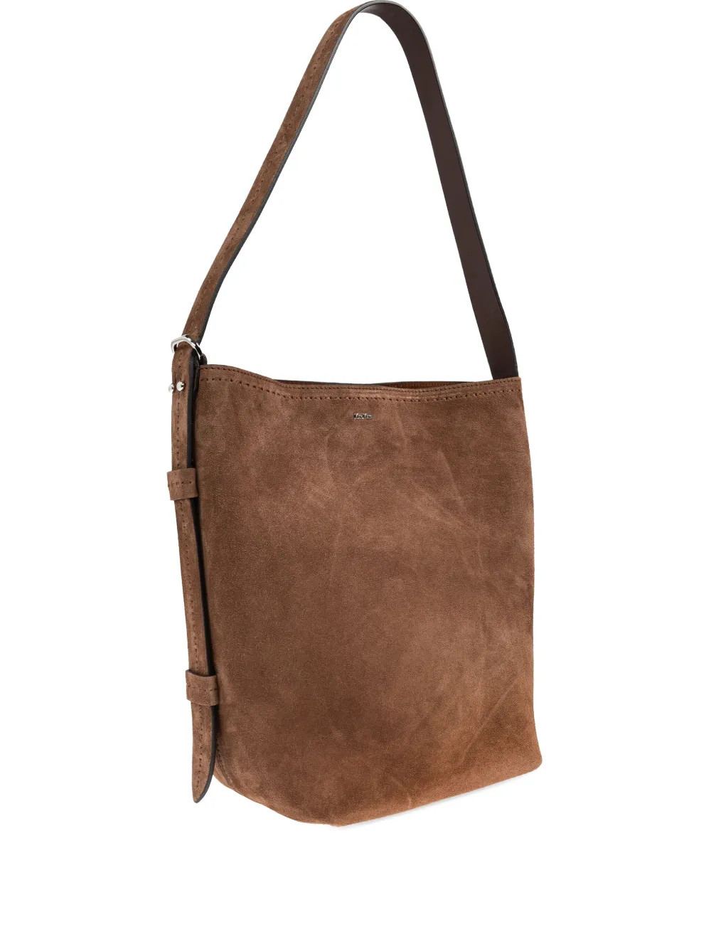 Max Mara Archeti Suede Shoulder Bag | Brown | FARFETCH | Farfetch Global