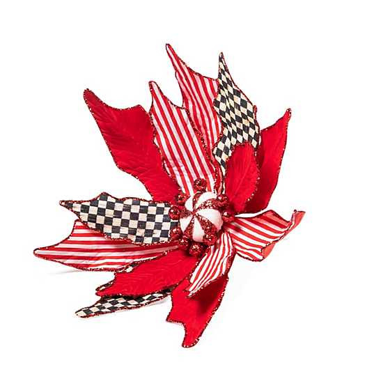 Peppermint Poinsettia Clip | MacKenzie-Childs