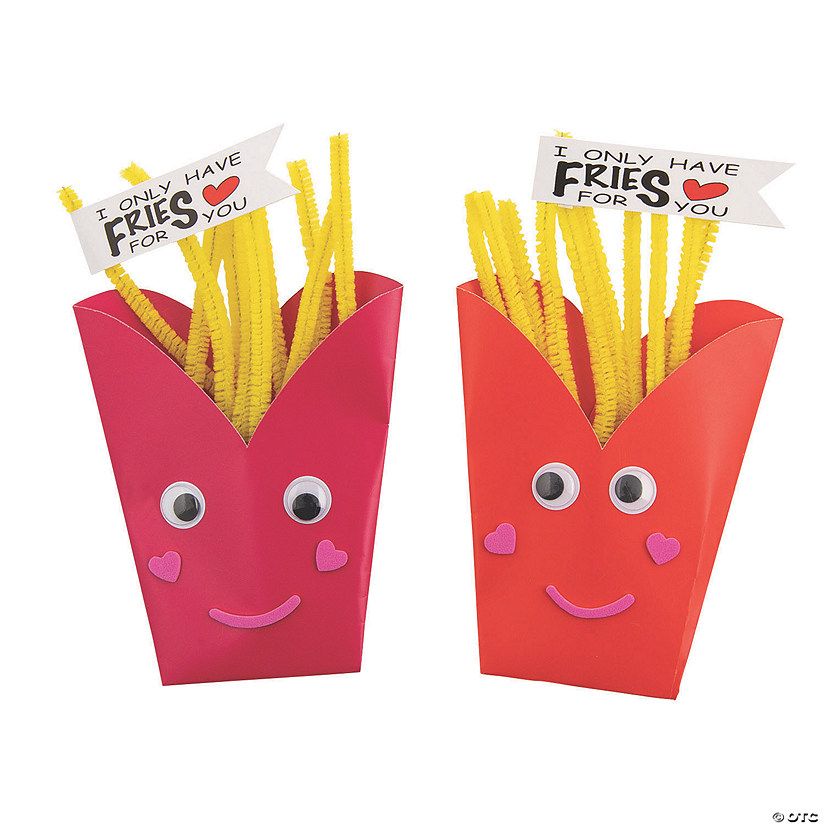 Valentine French Fries Craft Kit - Makes 12 | Oriental Trading Company