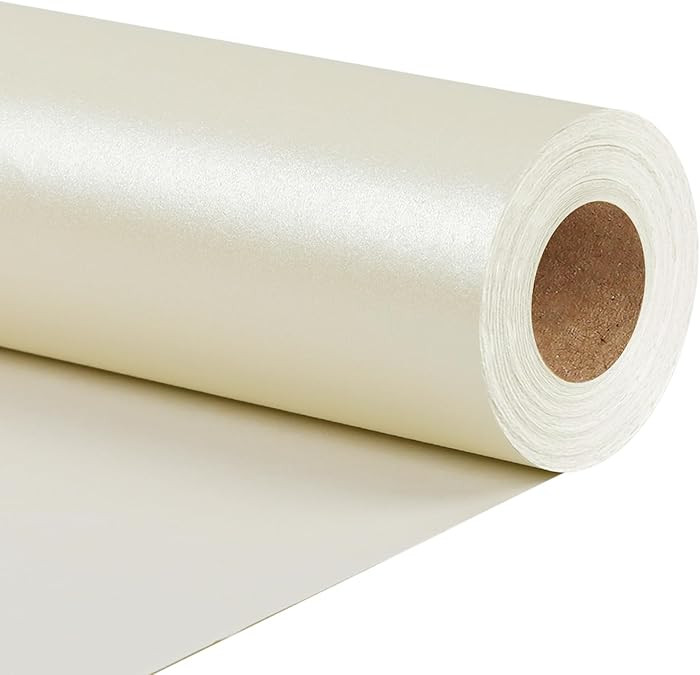 LaRibbons Off White Wrapping Paper, Mini Roll-17 Inch x 33 Feet, Christmas Gift Wrap Paper Rolls,... | Amazon (US)
