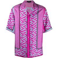 Versace Men's Pink Silk Shirt | Stylemyle (US)