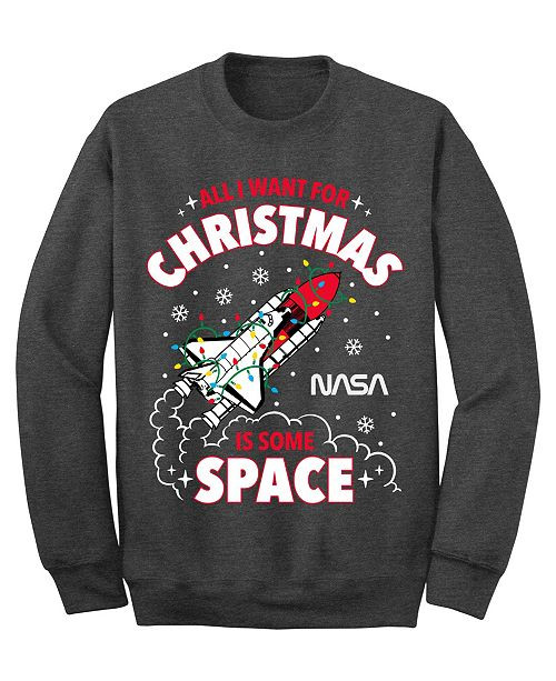 Men's NASA Christmas in Space Crew Fleece Sweatshirt | Macys (US)