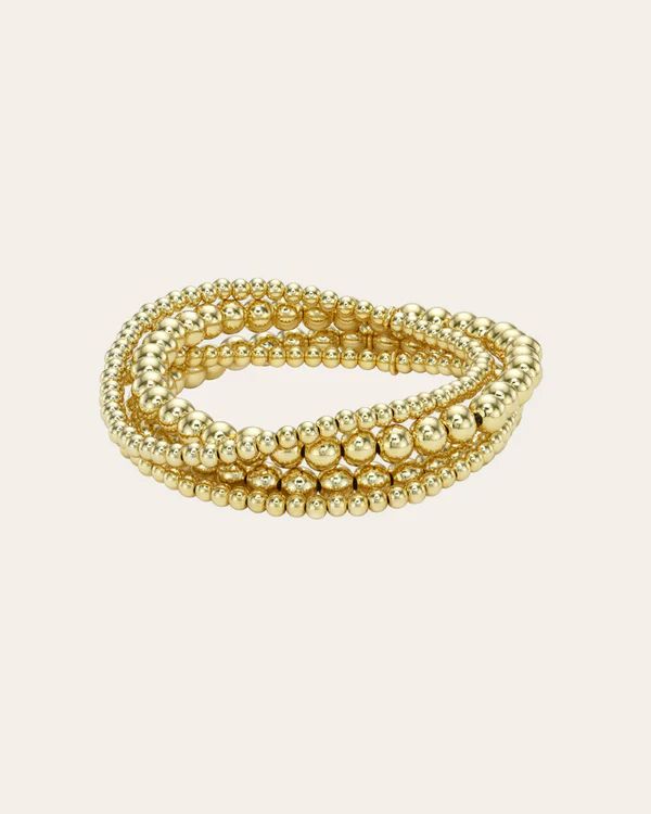3mm & 5mm Bead Bracelet Stack | Zoe Lev Jewelry