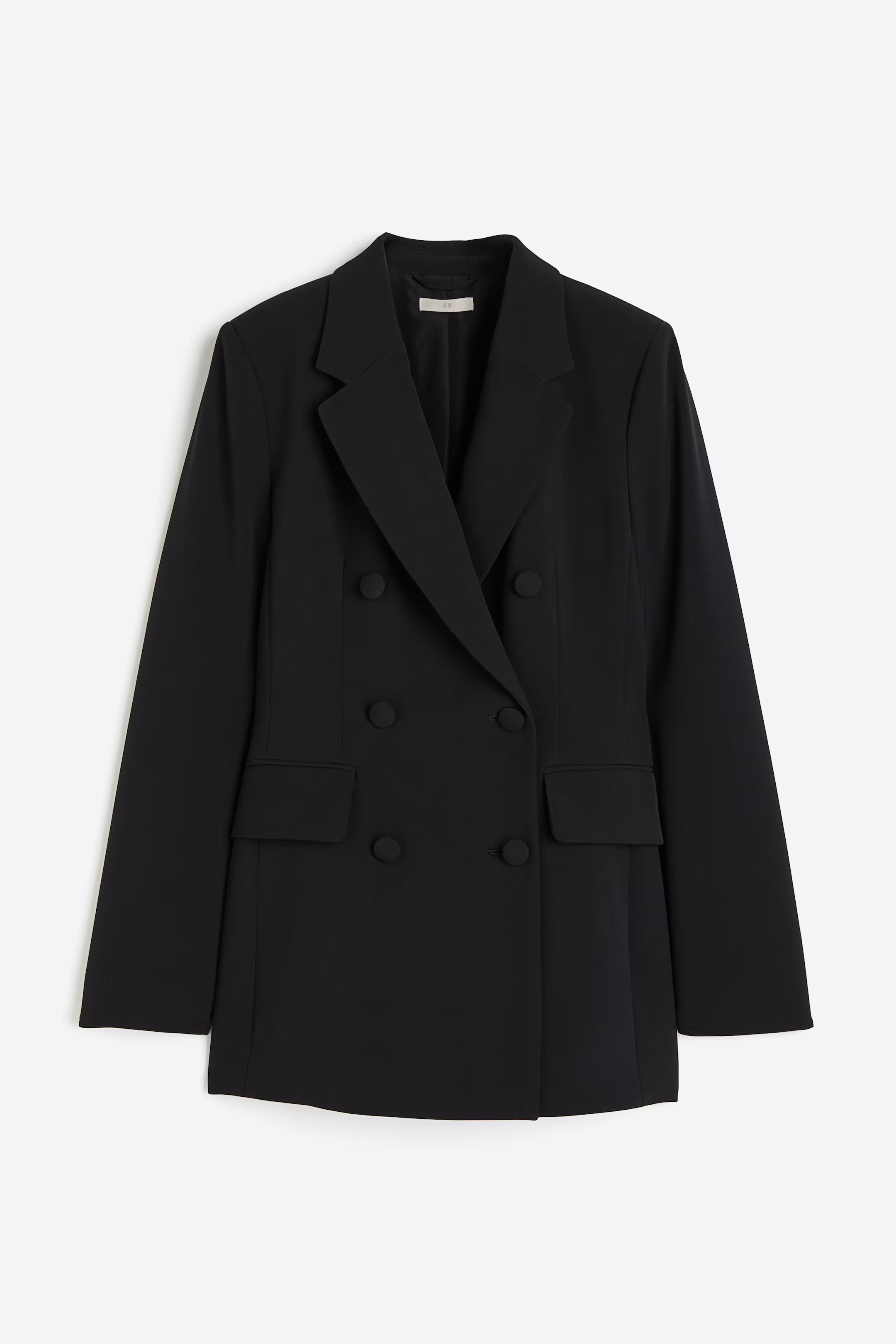 Double-breasted blazer - Black - Ladies | H&M GB | H&M (UK, MY, IN, SG, PH, TW, HK)