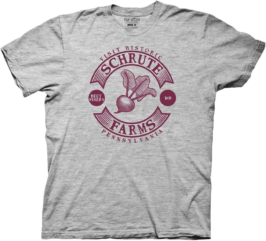 Ripple Junction The Office Men's Short Sleeve T-Shirt Schrute Farms Pennsylvania Beet Winery NBC ... | Amazon (US)