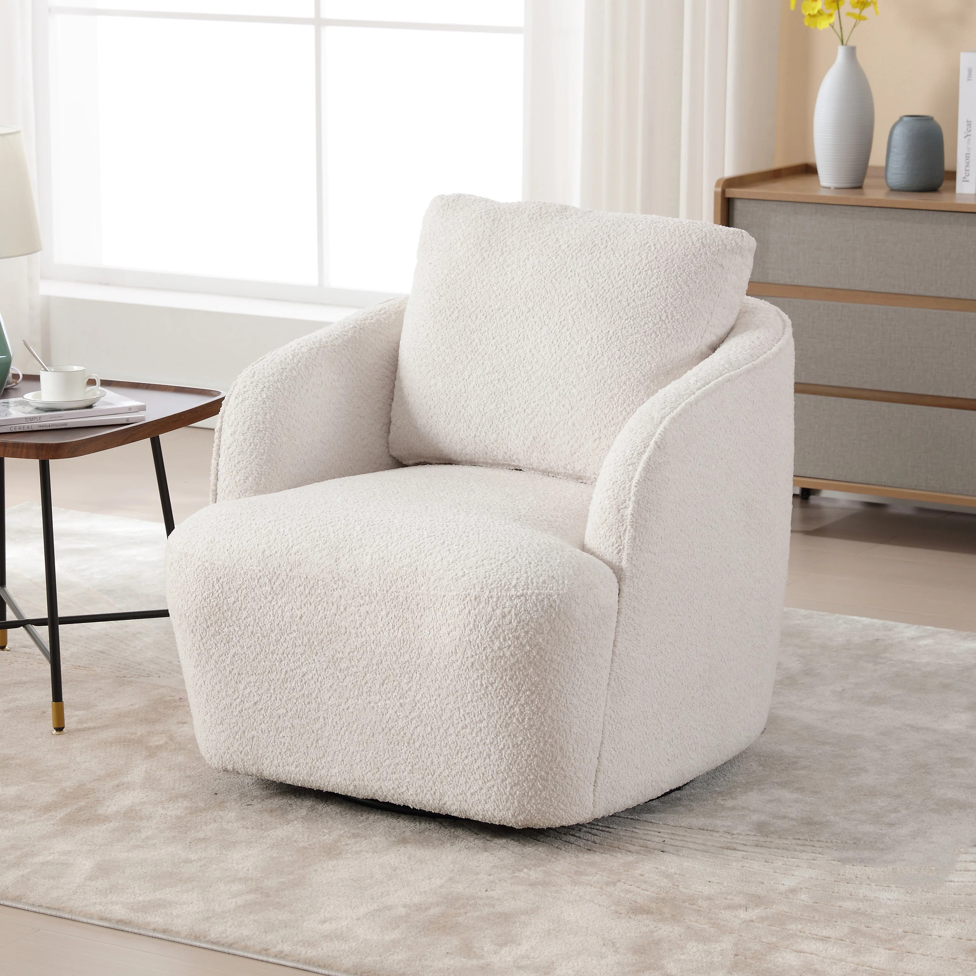 Dalbert 30.3'' Wide Swivel Barrel Chair | Wayfair North America