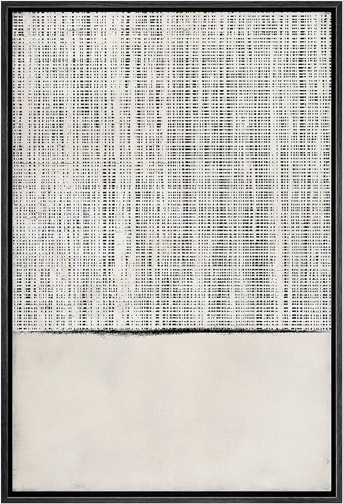 Amazon.com: IDEA4WALL Framed Canvas Print Wall Art Retro Black White Geometric Grid Color Blocks ... | Amazon (US)