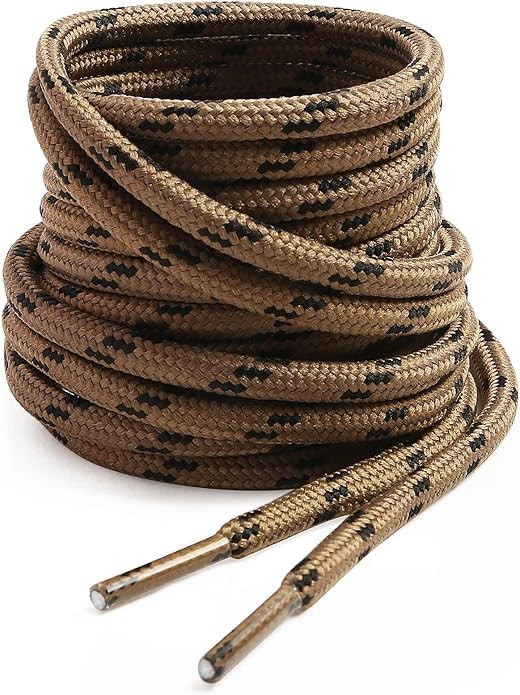 VSUDO Round Shoe Laces for Hiking Boots, 5/32 Inch Shoestrings for Outdoor Work Shoes, Thick Clim... | Amazon (US)