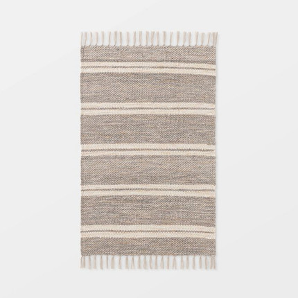 Click for more info about 2'1"x3'2" Indoor/Outdoor Scatter Striped Rug Tan - Threshold™ designed with Studio McGee