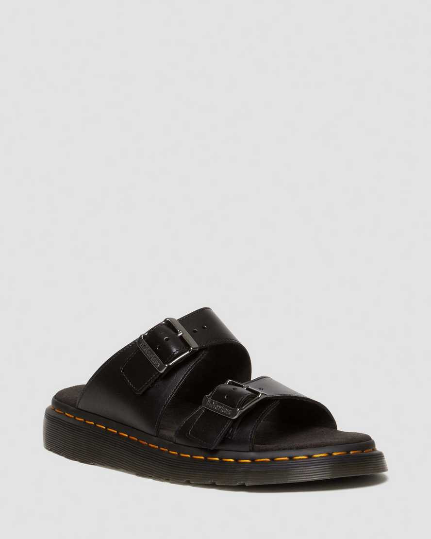 Josef Analine Leather Buckle Slide Sandals | Dr. Martens