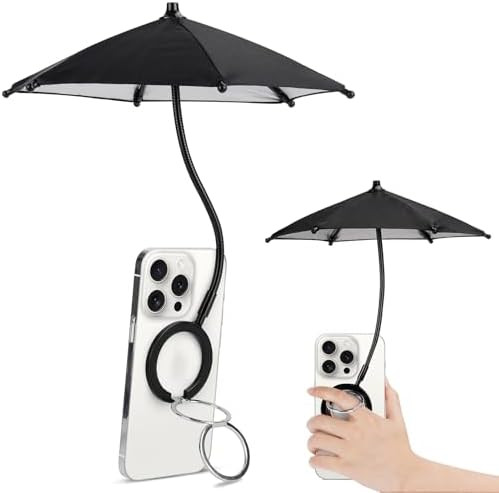 Magnetic Umbrella Phone Stand for Sun Protection,Adjustable Sun Shade Shield for iPhone 16/15/14/... | Amazon (US)