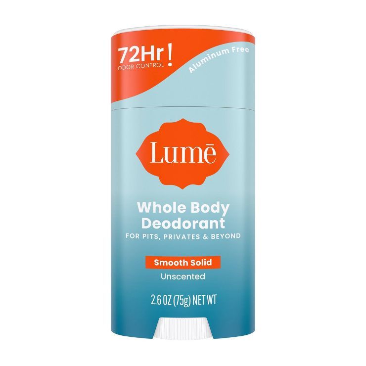 Lume Whole Body Smooth Solid Deodorant Stick - Unscented - 2.6oz | Target
