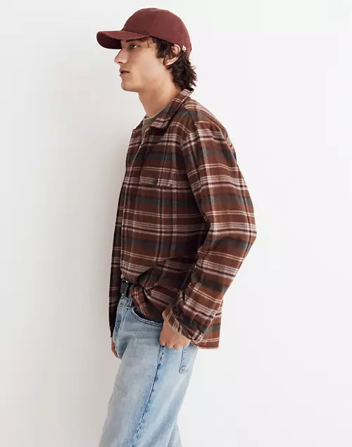 Brushed Flannel Easy Shirt-Jacket | Madewell