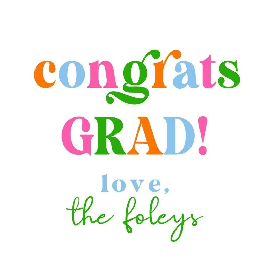 Graduation Sticker, Gift Tag, HAPPY GRADUATION, CONGRATULATIONS | Etsy (US)