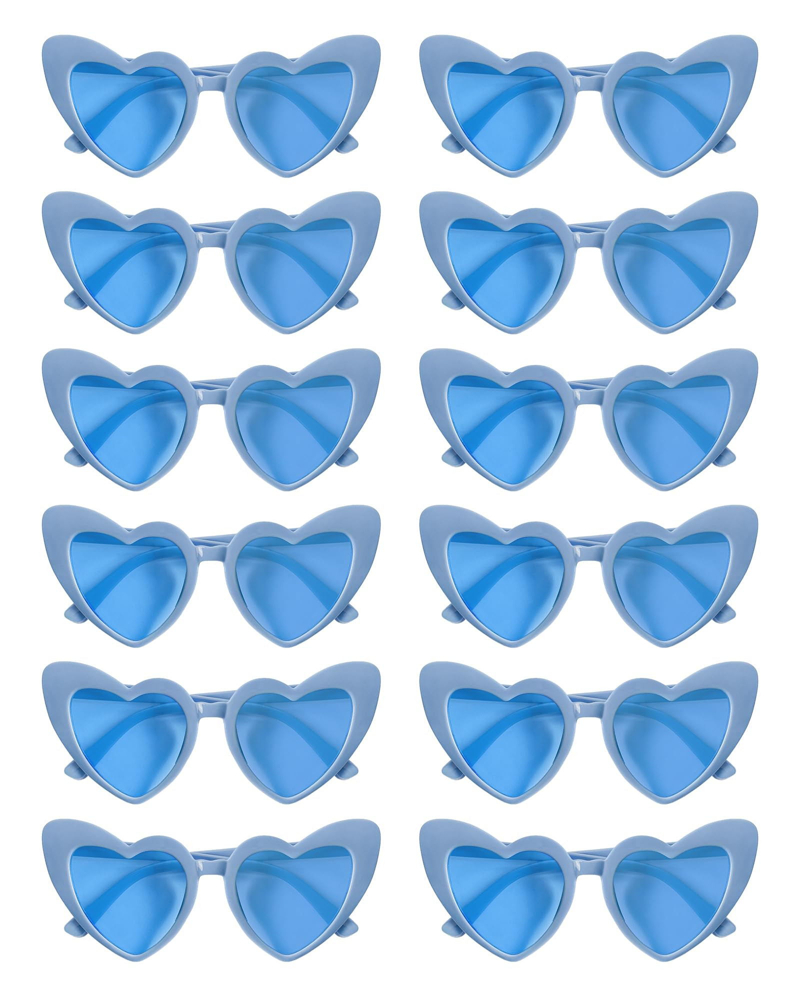 12 Pack Heart Shaped Sunglasses for Women Bachelorette Party Favors Retro Cateye Bridemaid Glasse... | Amazon (US)