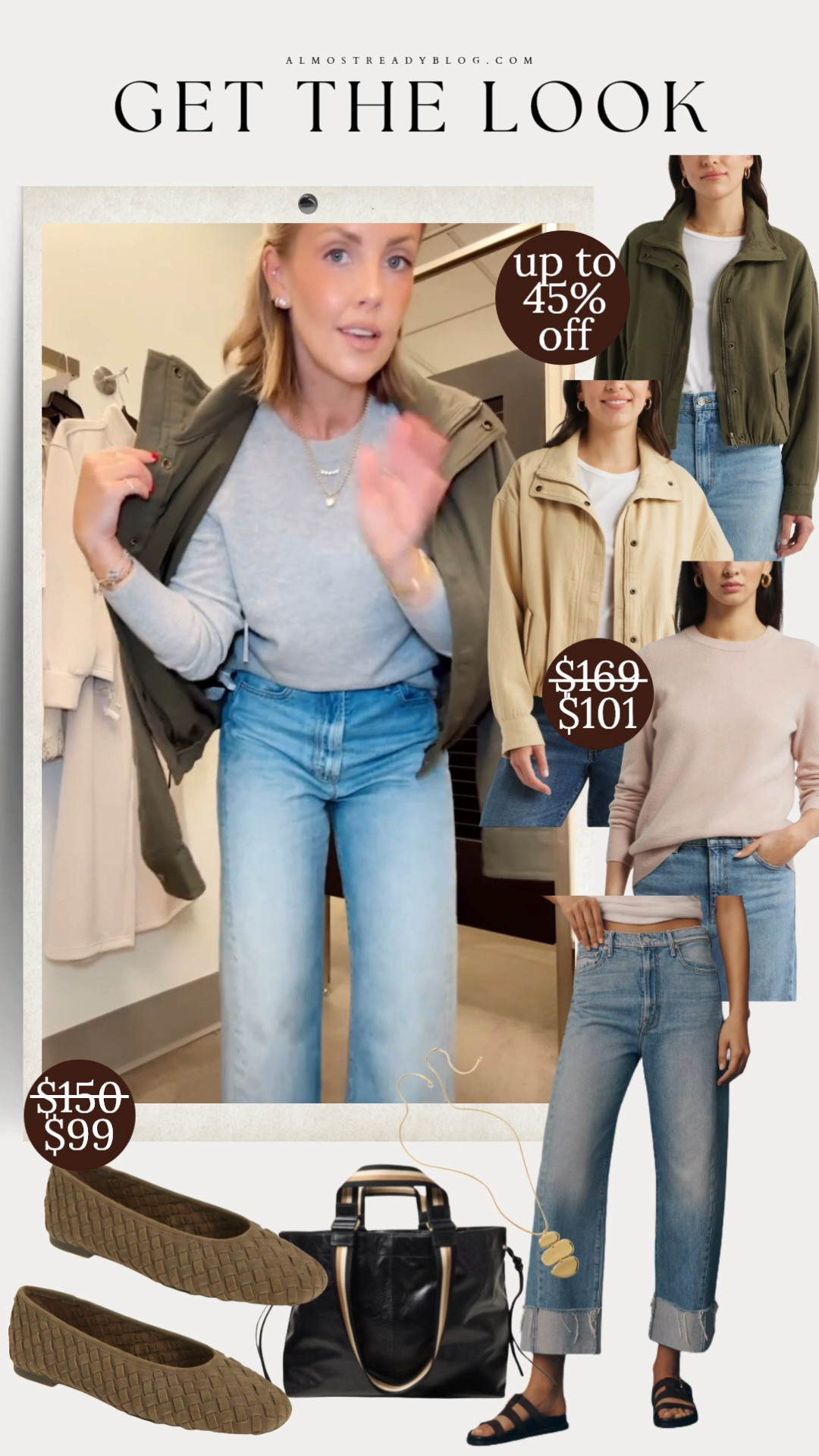 XS cashmere sweater / XS jacket / 24 jeans (I sized down one)

#LTKSaleAlert #LTKOver40 #LTKootd