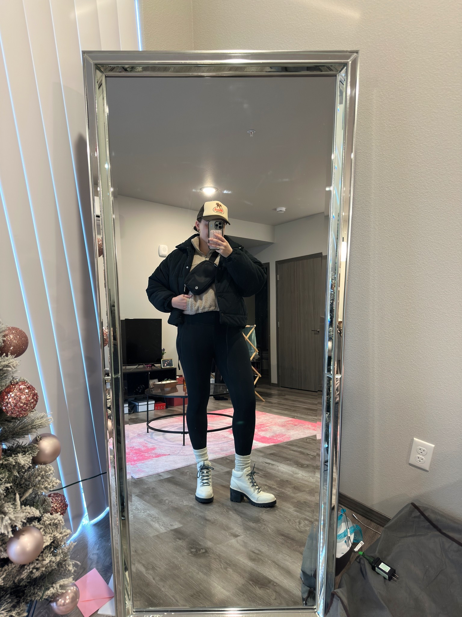 Warm and cozy winter walk outfit! Shoes aren’t ideal for this activity but they work against the ice 🤣❄️

I’m wearing a L jacket, M sweatshirt, size L leggings and size 9 boots 

#LTKootd #LTKMidsize #LTKfitnessgoals