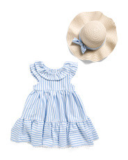 TOMMY BAHAMA
Toddler Girls Sleeveless Striped Dress With Hat
$16.99  Compare At $28 
help
You’re saving $11! help
Color:Blue

Size: Size Chart
2T
3T
4T
5T


 
Free shipping on orders of $89+ Use code SHIP89 >
Returns are free in store and easy by mail.
Exclusions apply. >  
Product Details click to collapse contents
soft and comfortable, stripe design, ruffle accents, lace trim, tiered design, ruffle shoulder details, fabric provides stretch, includes hat
sleeveless
round neck
flounce hem
back button closure
cotton/polyester/spandex
imported
machine wash
style #:4000297661
Shop Related Categories
Toddler Girl Dresses  Toddler Girls (2T-5T)  Girls  Kids & Baby  Girls' Dresses  Easter Gifts  Gifts By Occasion
We Think You'll Love These
Add this product to your favorites

RACHEL ZOE
sale price:14.00
Compare At compare at price: $28.00
Add this product to your favorites

RACHEL ZOE
sale price:14.00
Compare At compare at price: $24.00
Add this product to your favorites

REVEAL DESIGNER
sale price:14.00
Compare At compare at price: $28.00
Add this product to your favorites

REVEAL DESIGNER
sale price:14.00
Compare At compare at price: $28.00
Add this product to your favorites

TAHARI
sale price:14.00
Compare At compare at price: $28.00
Add this product to your favorites

RACHEL ZOE
sale price:14.00
Compare At compare at price: $28.00
Add this product to your favorites

TAHARI
original price:16.99
Compare At compare at price: $26.00
Add this product to your favorites

RACHEL ZOE
original price:16.99
Compare At compare at price: $28.00
Add this product to your favorites

REVEAL DESIGNER
sale price:14.00
Compare At compare at price: $28.00
Add this product to your favorites

PACIFIC & CO
original price:16.99
Compare At compare at price: $34.00
Add this product to your favorites

PACIFIC & CO
sale price:14.00
Compare At compare at price: $34.00
Add this product to your favorites

HAUTE HIPPIE STYLE
sale price:14.00
Compare At compare at price: $24.00
Frequently Bought Together
Add this product to your favorites

CUPCAKES & CASHMERE
original price:12.99
Compare At compare at price: $22.00
Add this product to your favorites

DRAPER JAMES
original price:14.99
Compare At compare at price: $24.00
Add this product to your favorites

REVEAL DESIGNER
original price:19.99
Compare At compare at price: $30.00
Add this product to your favorites

ISAAC MIZRAHI NEW YORK
original price:14.99
Compare At compare at price: $22.00
Add this product to your favorites

DRAPER JAMES
original price:14.99
Compare At compare at price: $24.00
Add this product to your favorites

MAX STUDIO
original price:19.99
Compare At compare at price: $32.00
Add this product to your favorites

MAX STUDIO
original price:12.99
Compare At compare at price: $20.00
Add this product to your favorites

NICOLE MILLER
original price:9.99
Compare At compare at price: $16.00
Add this product to your favorites

JESSICA SIMPSON
original price:12.99
Compare At compare at price: $22.00
Add this product to your favorites

SINCERELY JULES
sale price:20.00
Compare At compare at price: $42.00
Add this product to your favorites

REVEAL DESIGNER
sale price:12.00
Compare At compare at price: $22.00
Add this product to your favorites

HAUTE HIPPIE STYLE
sale price:14.00
Compare At compare at price: $24.00
Recently Viewed
Add this product to your favorites

RACHEL ZOE
original price:12.99
Compare At compare at price: $20.00
Add this product to your favorites

PETIT LEM
original price:14.99
Compare At compare at price: $24.00
Add this product to your favorites

HAUTE HIPPIE STYLE
sale price:14.00
Compare At compare at price: $24.00
Add this product to your favorites

CATHERINE MALANDRINO
sale price:20.00
Compare At compare at price: $42.00
Add this product to your favorites

RACHEL ZOE
sale price:14.00
Compare At compare at price: $24.00
Add this product to your favorites

TUTU COUTURE
original price:12.99
Compare At compare at price: $22.00
Add this product to your favorites

HAPPILY GREY
sale price:12.00
Compare At compare at price: $24.00
Add this product to your favorites

REVEAL DESIGNER
sale price:14.00
Compare At compare at price: $28.00
Add this product to your favorites

SHABBY CHIC
sale price:14.00
Compare At compare at price: $28.00
Add this product to your favorites

HAUTE HIPPIE STYLE
sale price:12.00
Compare At compare at price: $24.00
Add this product to your favorites

JESSICA SIMPSON
original price:12.99
Compare At compare at price: $22.00
Add this product to your favorites

LITTLE ME
original price:12.99
Compare At compare at price: $22.00
 | Marshalls