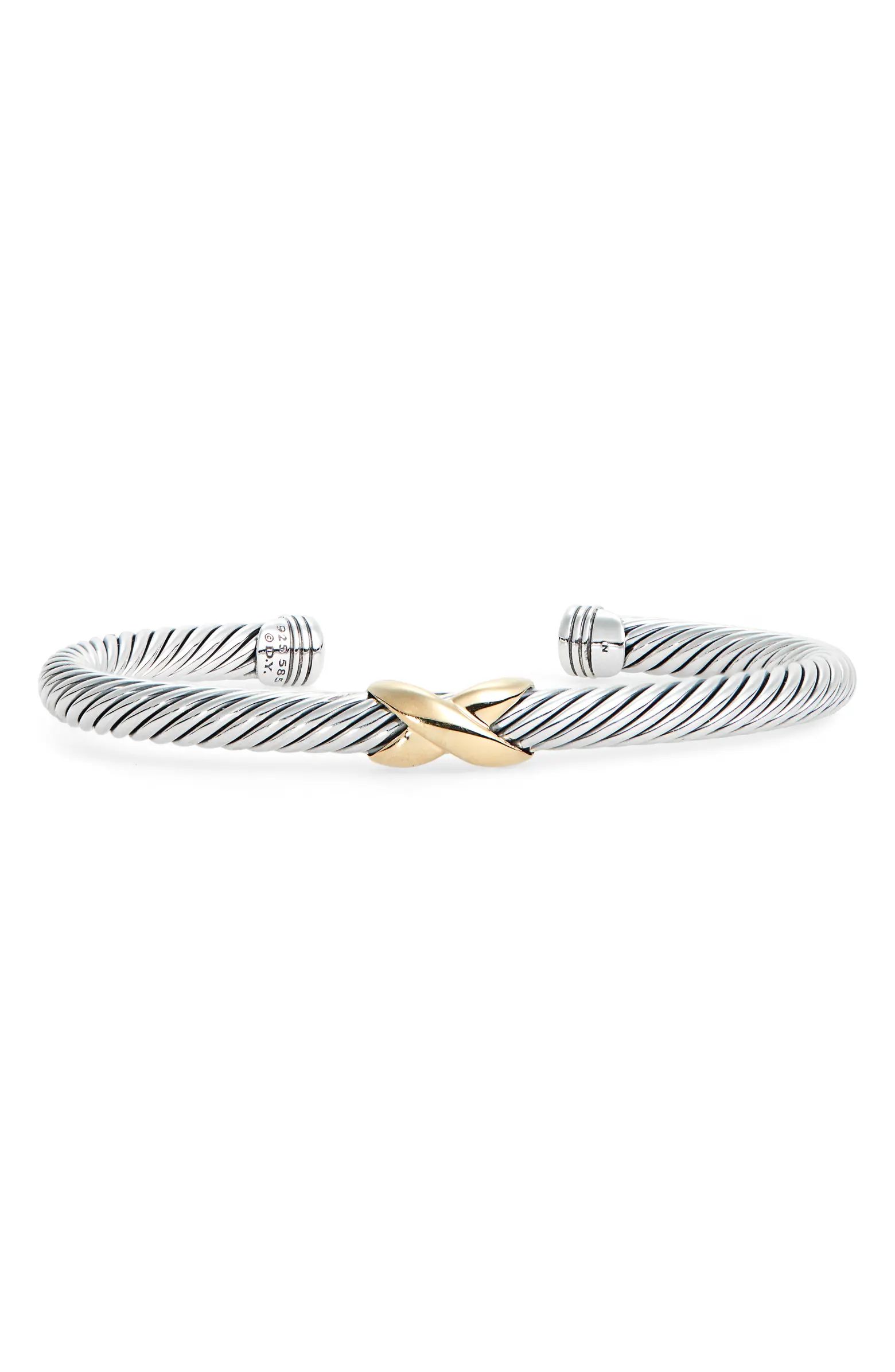 David Yurman X Bracelet with Gold | Nordstrom | Nordstrom
