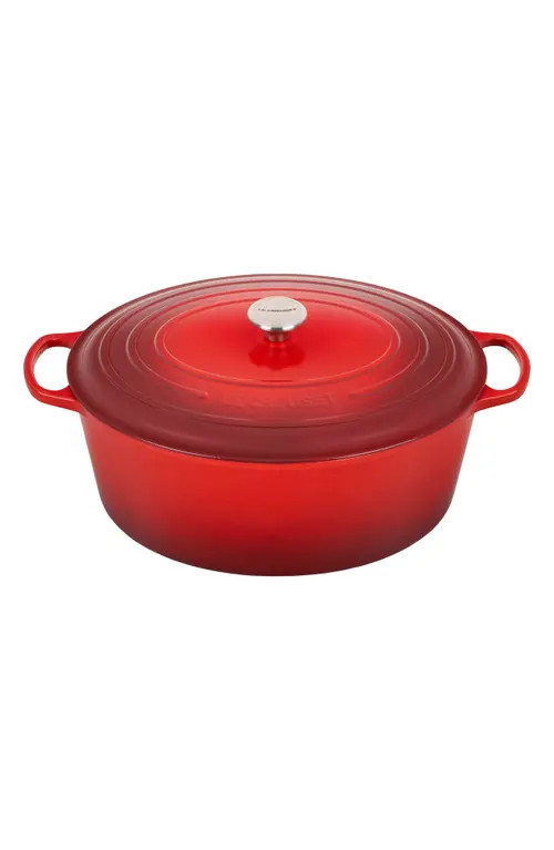 Le Creuset Signature 15 1/2-Quart Oval Enamel Cast Iron French/Dutch Oven in Cerise at Nordstrom | Nordstrom