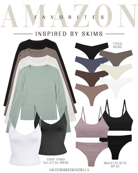 Amazon finds with SKIMS vibes!✨ $17.55 2pc bralette sets + $18.99 crop tank set!✨Click on the “Shop OOTD Collages” collections on my LTK to shop!🤗 Have an amazing day!! Xo!!

#LTKunder50 #LTKunder100 #LTKFind