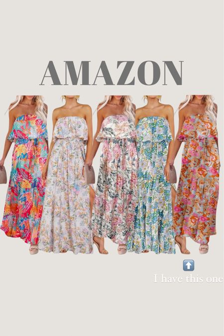 Amazon summertime dresses these have the stretchy elastic band at the top, which makes them very comfortable and nursing friendly. I’m wearing my true size small pre-pregnancy

#LTKFindsUnder100 #LTKFindsUnder50 #LTKStyleTip
