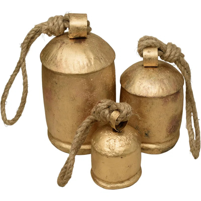 Vintage Handmade Rustic Door Hanging Bells Harmony Cow Bells | Wayfair North America