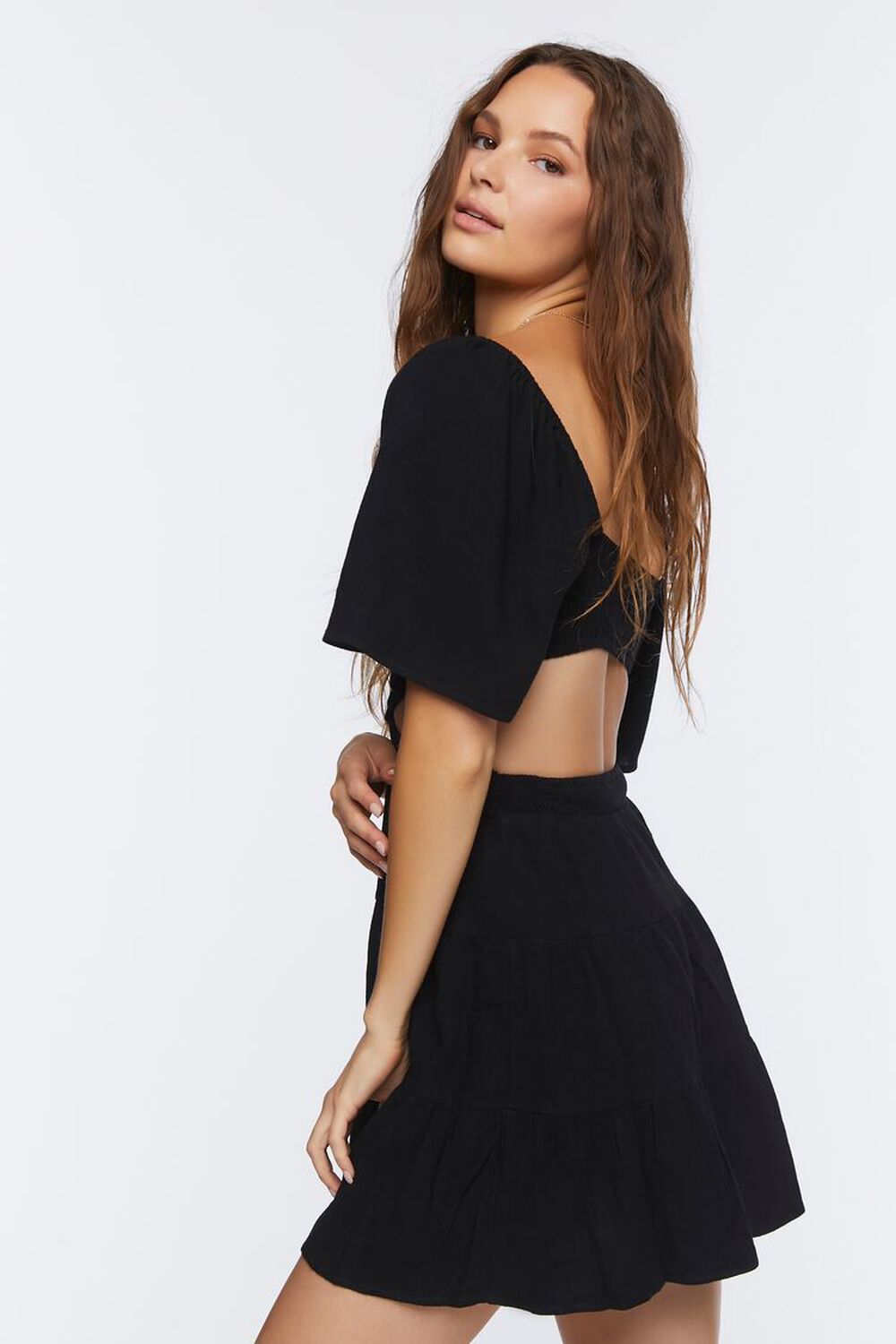 Cutout Fit & Flare Mini Dress | Forever 21 | Forever 21 (US)